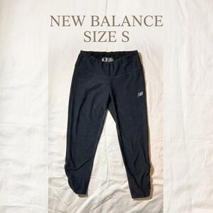 New Balance Ruched Crop Capri Leggings Womens Size S Gray Gorpcore Active
